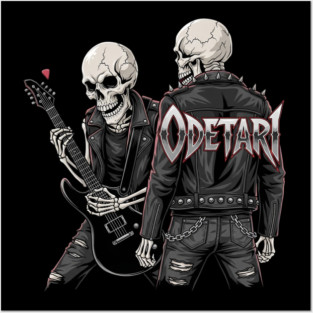 Odetari Skeleton Rockers Posters and Art