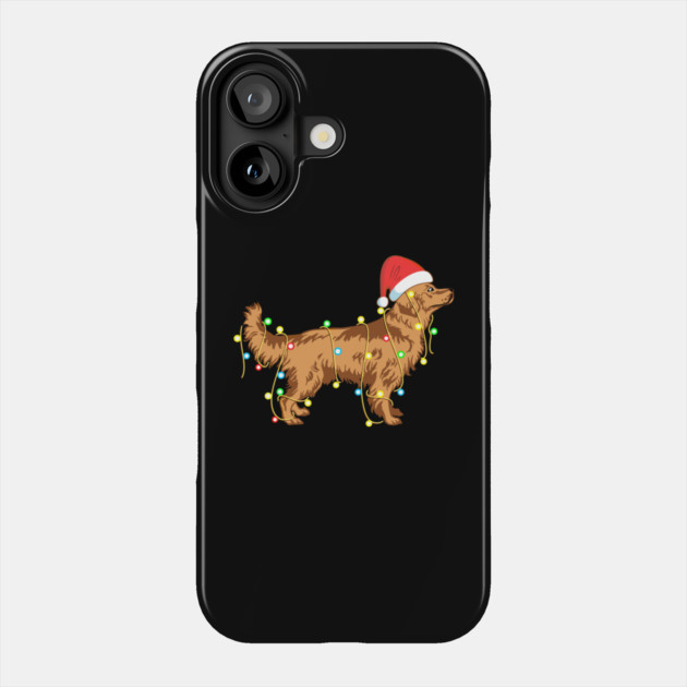 Christmas Lights Golden Retriever Dog Lover Funny Phone Case by yangho