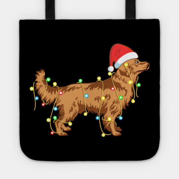 Christmas Lights Golden Retriever Dog Lover Funny Tote by yangho