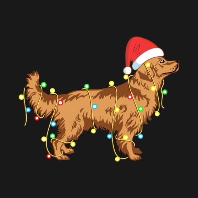 Christmas Lights Golden Retriever Dog Lover Funny by yangho