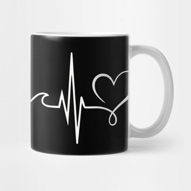 Beach Heartbeat - Palm Trees Waves Vacation Love by UrbanLifeApparel