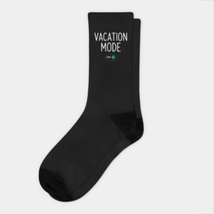 Vacation Mode ON Switch - Funny Simple Holiday Travel Switch Socks