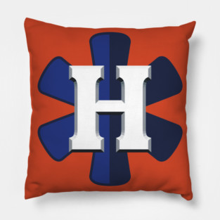 Houston Asterisks Blue Logo Pillow