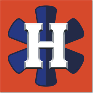 Houston Asterisks Blue Logo Posters and Art