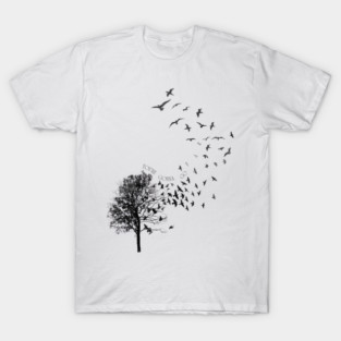 you're gonna go far lyrics / bird swirl graphic / stick season aesthetic inspired T-Shirt