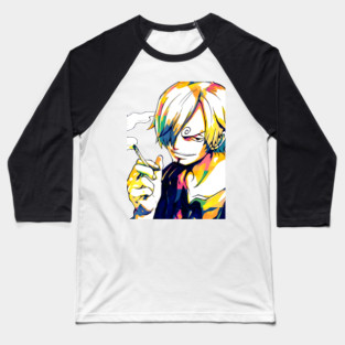 Sanji Anime Pop Art Baseball T-Shirt