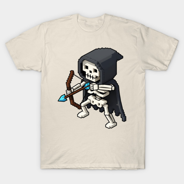 Voxel Skeleton Archer T-Shirt by leveluploot