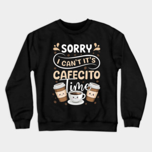 Cafecito & Concha Lovers Spanish Coffee Crewneck Sweatshirt