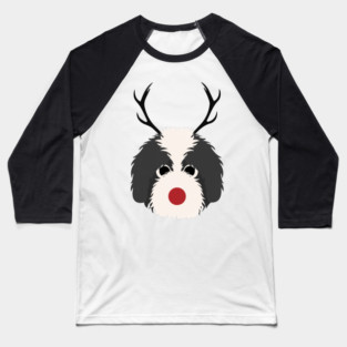 Christmas Reindeer Goldendoodle Cute Dogs Baseball T-Shirt