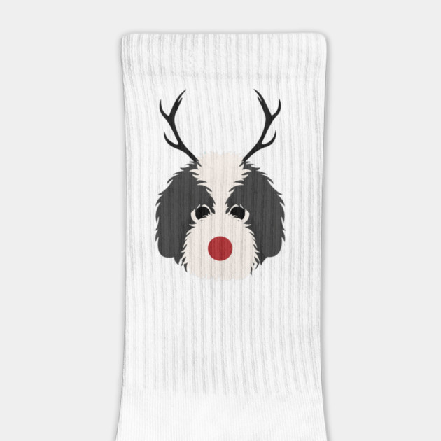 Christmas Reindeer Goldendoodle Cute Dogs by yangho