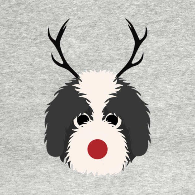 Christmas Reindeer Goldendoodle Cute Dogs by yangho