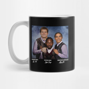 Stefon Diggs Drake Maye Christian Gonzalez New England Football Step Brothers Mug