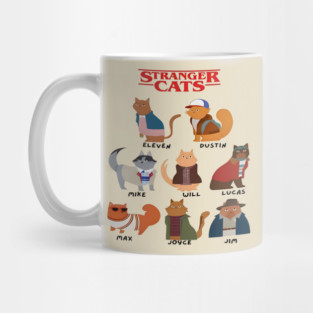 Stranger Things, Gift Stranger Things, Stranger Things Merch, Stranger Things Cats,Stranger Things Gift Mug