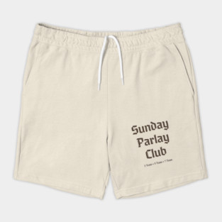 Sunday Parlay Club Sports Betting Typography Shorts