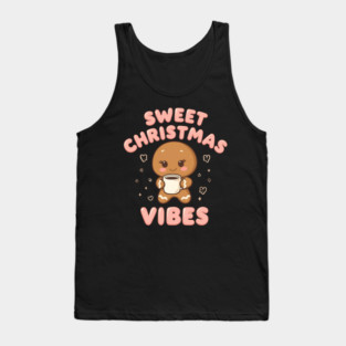 Kawaii Gingerbread Cookie Sweet Christmas Vibes Tank Top