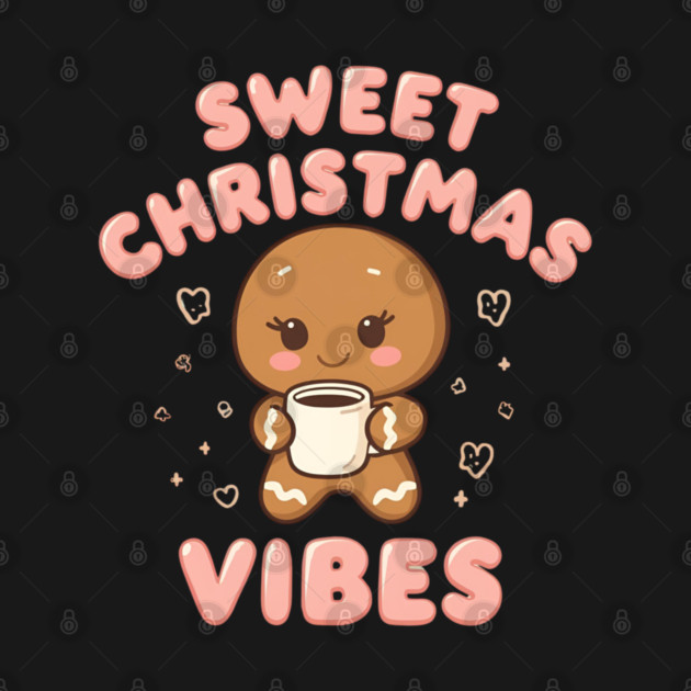 Kawaii Gingerbread Cookie Sweet Christmas Vibes by Ink Lines