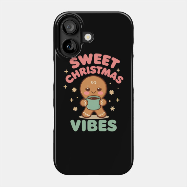 Cute Gingerbread Sweet Christmas Vibes Phone Case by Ink Lines