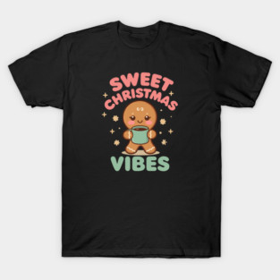 Cute Gingerbread Sweet Christmas Vibes T-Shirt