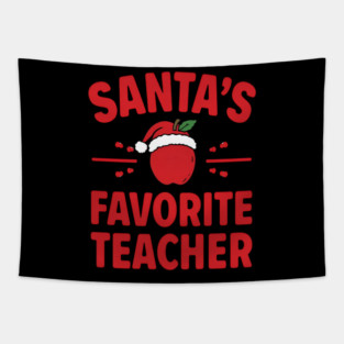 Santa’s Favorite Teacher Christmas Tapestry