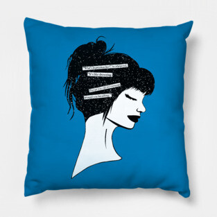 Mental Health Quote Depression Silhouette Pillow