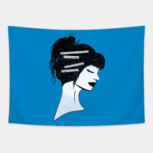 Mental Health Quote Depression Silhouette Tapestry