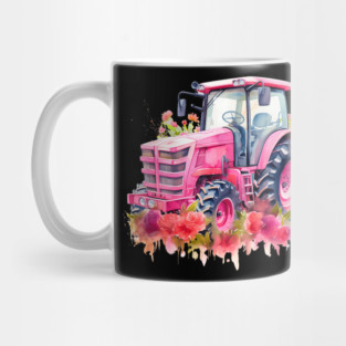 Farm Girl Pink Tractor Mug