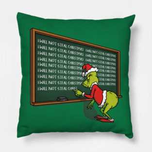 Grinch Detention Pillow