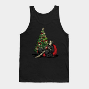 Grim Reaper Christmas Tree Soul Collector Tank Top