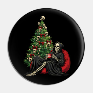 Grim Reaper Christmas Tree Soul Collector Pin
