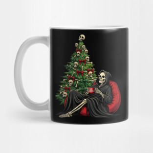 Grim Reaper Christmas Tree Soul Collector Mug
