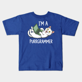 Purrrgrammer Cat: Coding Kitty Laptop Kids T-Shirt