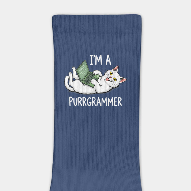 Purrrgrammer Cat: Coding Kitty Laptop by enrynz