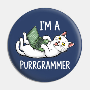Purrrgrammer Cat: Coding Kitty Laptop Pin