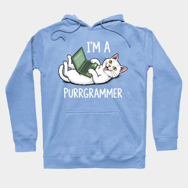 Purrrgrammer Cat: Coding Kitty Laptop Hoodie by enrynz