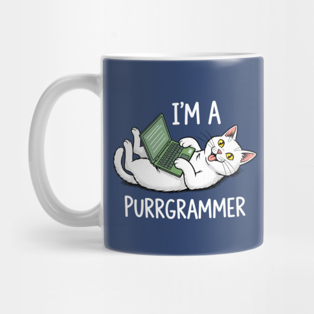 Purrrgrammer Cat: Coding Kitty Laptop by enrynz