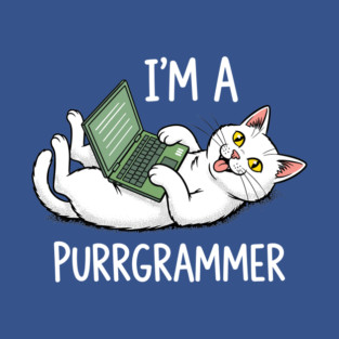 Purrrgrammer Cat: Coding Kitty Laptop T-Shirt