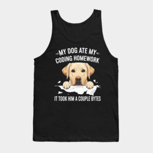 My Dog Ate My Coding Homework Tank Top