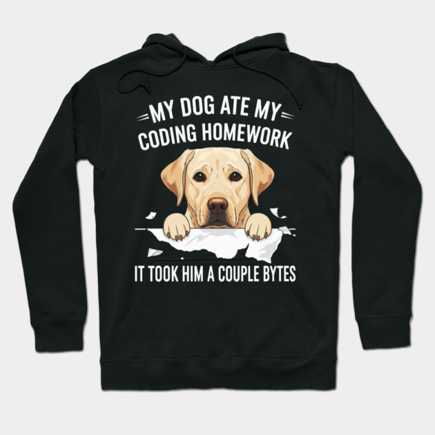 My Dog Ate My Coding Homework Hoodie by enrynz