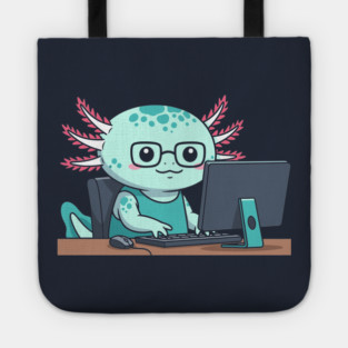 Cute Axolotl Programmer Tote