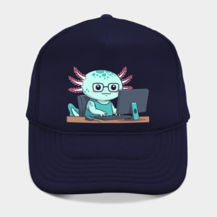 Cute Axolotl Programmer Hat