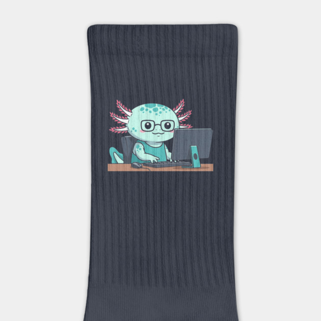 Cute Axolotl Programmer by enrynz
