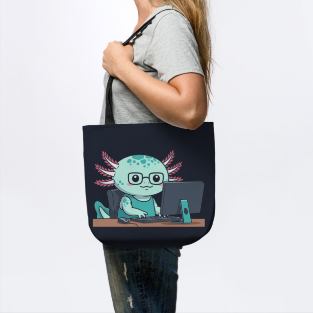 Cute Axolotl Programmer by enrynz