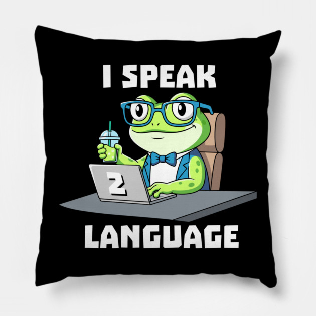 I Speak Two Language Pillow by enrynz