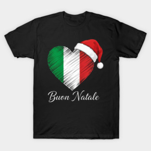 BUON Natale Italian Family Pasta Christmas Tree Xmas T-Shirt