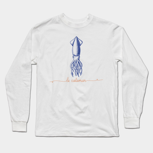 Le Calamar Long Sleeve T-Shirt by enrynz