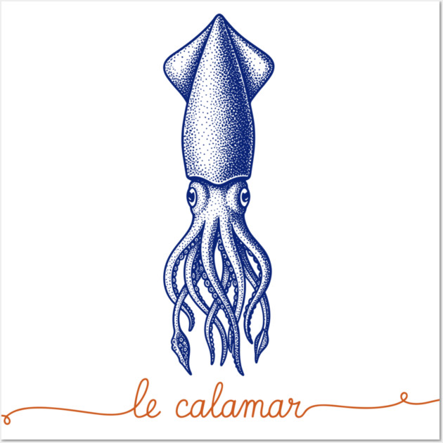Le Calamar Wall Art by enrynz