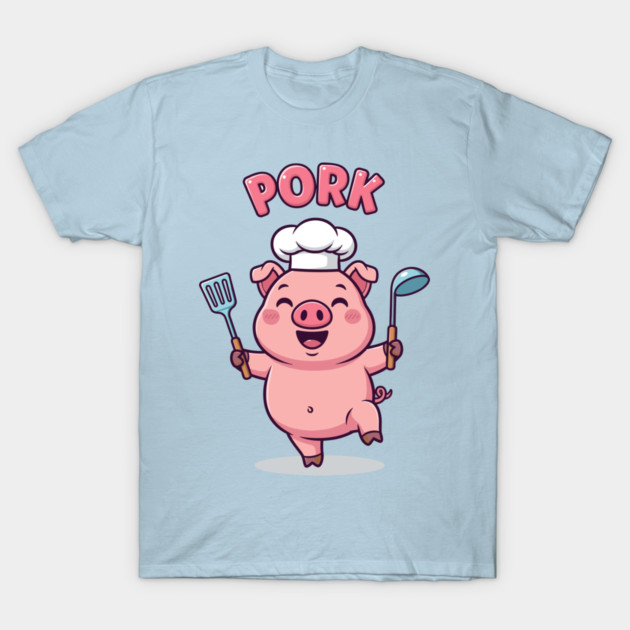 Pork Chef Fun T-Shirt by enrynz