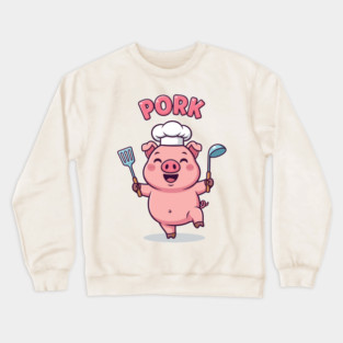 Pork Chef Fun Crewneck Sweatshirt