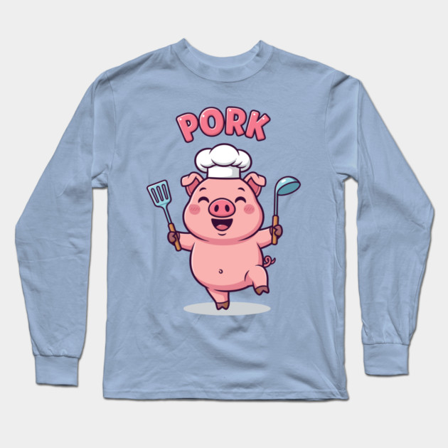 Pork Chef Fun Long Sleeve T-Shirt by enrynz