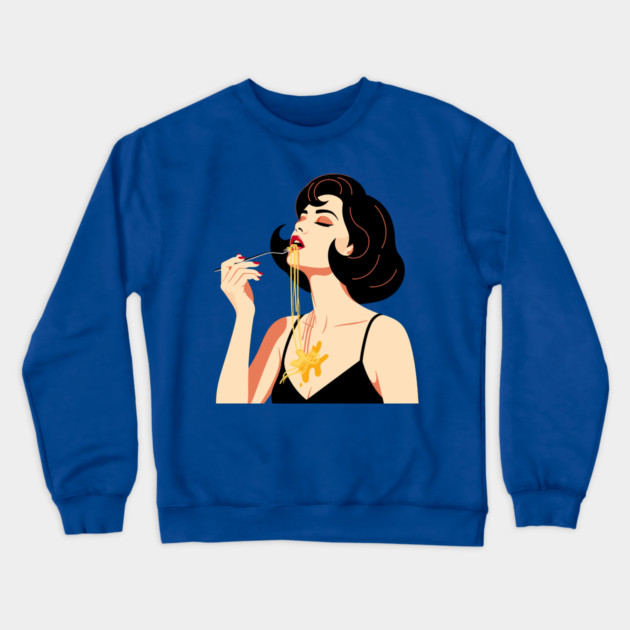 Spaghetti Slurper Chic Crewneck Sweatshirt by enrynz